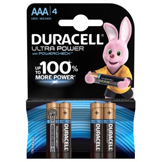 Duracell Ultra Power AAA Batteries 4 Pack with Power Test
