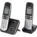 Panasonic KX-TG6822 Ασύρματο Τηλέφωνο Σετ 2 Ακουστικά με ανοιχτή ακρόαση Μαύρο
