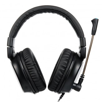 SADES gaming headset SA-R6, USB, 50mm, 7.1CH, LED, μαύρο
