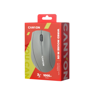 Canyon Wired Optical Mouse Dark Gray - CNE-CMS05DG