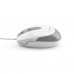MediaRange Optical Mouse Corded 3-Button Compact-sized (White/Grey, Wired) (MROS214)