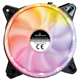 POWERTECH LED ανεμιστήρας PT-909, 120mm, Dual ring, 6pin, RGB