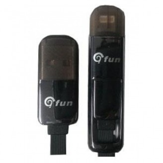 ΚΑΛΩΔΙΟ GFUN 2 ΣΕ 1 USB ΣΕ MICRO USB/LIGHTNING BLACK