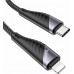 Hoco U95 Freeway Braided USB-C to Lightning Cable 20W Μαύρο 1.5m