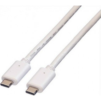 Value Regular USB 3.2 Cable USB-C male - USB-C male Λευκό 0.5m