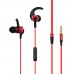 YISON Sports earphones με μικρόφωνο EX230, 10mm, 1.2m, κόκκινο