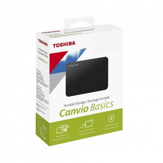 Toshiba Canvio Basics 2022 USB 3.2 Εξωτερικός HDD 1TB 2.5" Μαύρο (HDTB510EK3AA)