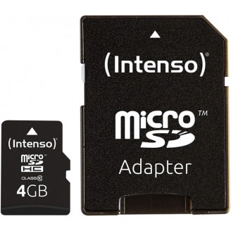 INTENSO 3413450 MICRO SDHC 4GB CLASS 10 WITH ADAPTER