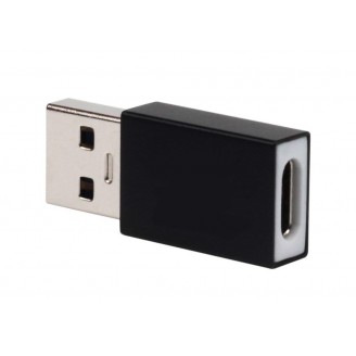 POWERTECH Adapter USB 2.0 male σε USB Type-C female, μαύρο