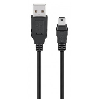 GOOBAY καλώδιο USB 2.0 σε USB Mini 93623, copper, 1.5m, μαύρο